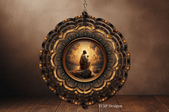 Download Jesus in Prayer Wind Spinner - Prayer Collection