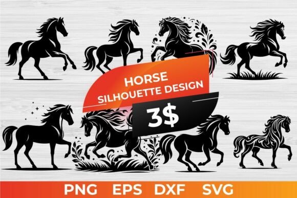Download Horse Silhouette Designs Vector Bundle - Premium Resources