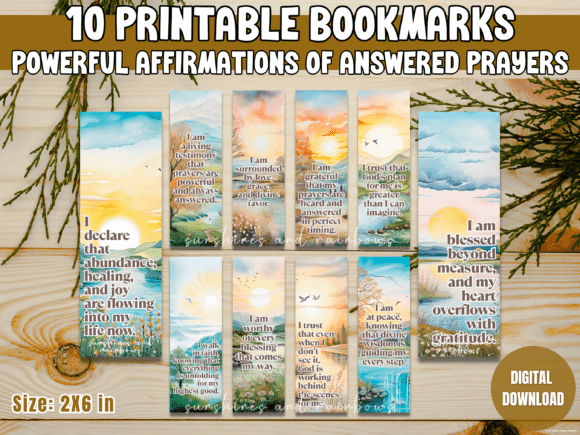Download Answered Prayer Affirmations Bookmarks - Prayer Collection