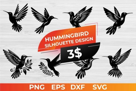 Download Hummingbird Silhouette Designs Bundle - Premium Resources