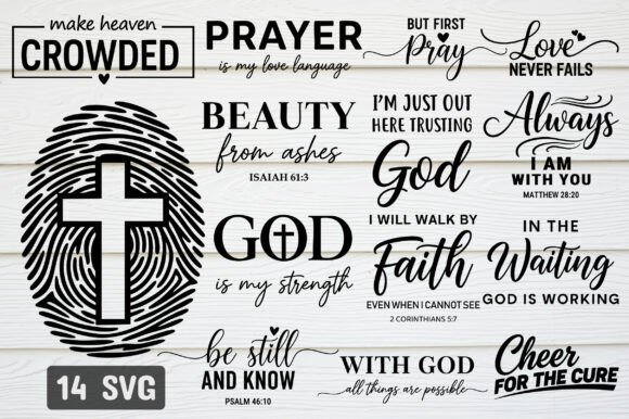 Download Christian Quotes SVG Bundle, Prayer SVG - Prayer Collection