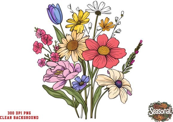 Download Mother's Day Boho Flowers Clipart - Premium Resources
