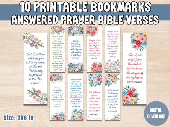 Download Answered Prayer Bible Verse Bookmarks - Prayer Collection