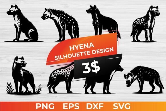 Download Hyena Silhouette Designs Vector Bundle - Premium Resources